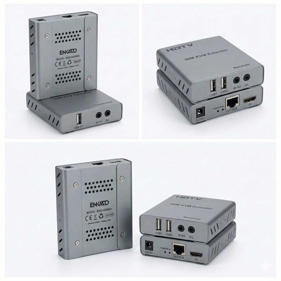 Enkado EKD-HE60KVM 1080P 60 Metre HDMI USB KVM Extender