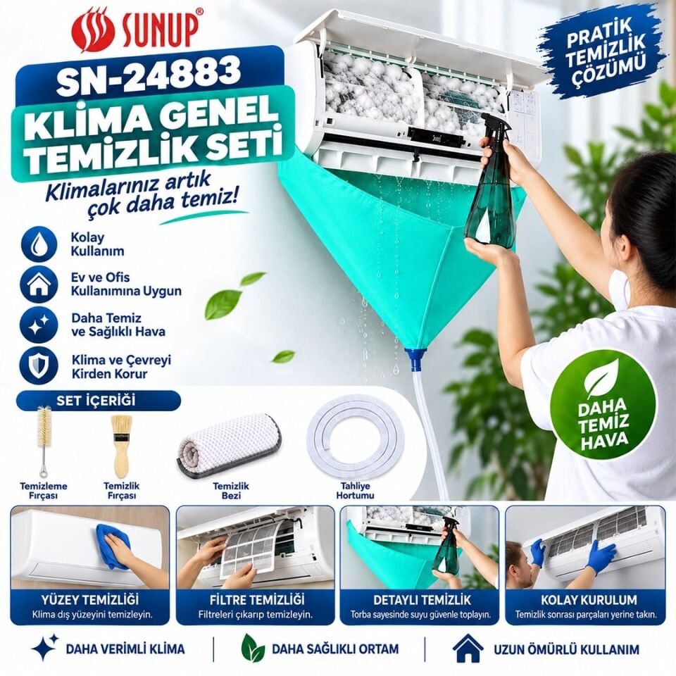 Sunup SN-24883 Klima Genel Temizlik Seti