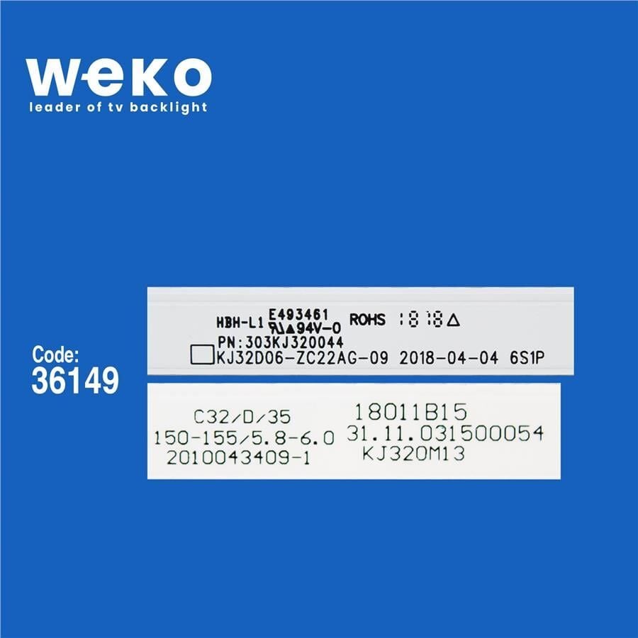 Wkset-5556 36149X2 Kj32d06-Zc22ag-09 303Kj320044 2 Adet Led Bar (6V6led56,6Cm)