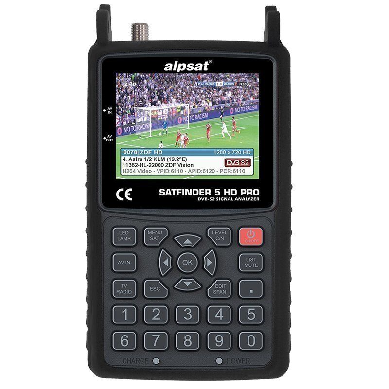 Alpsat Satfinder 5 Pro HD Görüntülü Uydu Bulucu - AHD-TVI-CVI Kmaera Test Monitörü