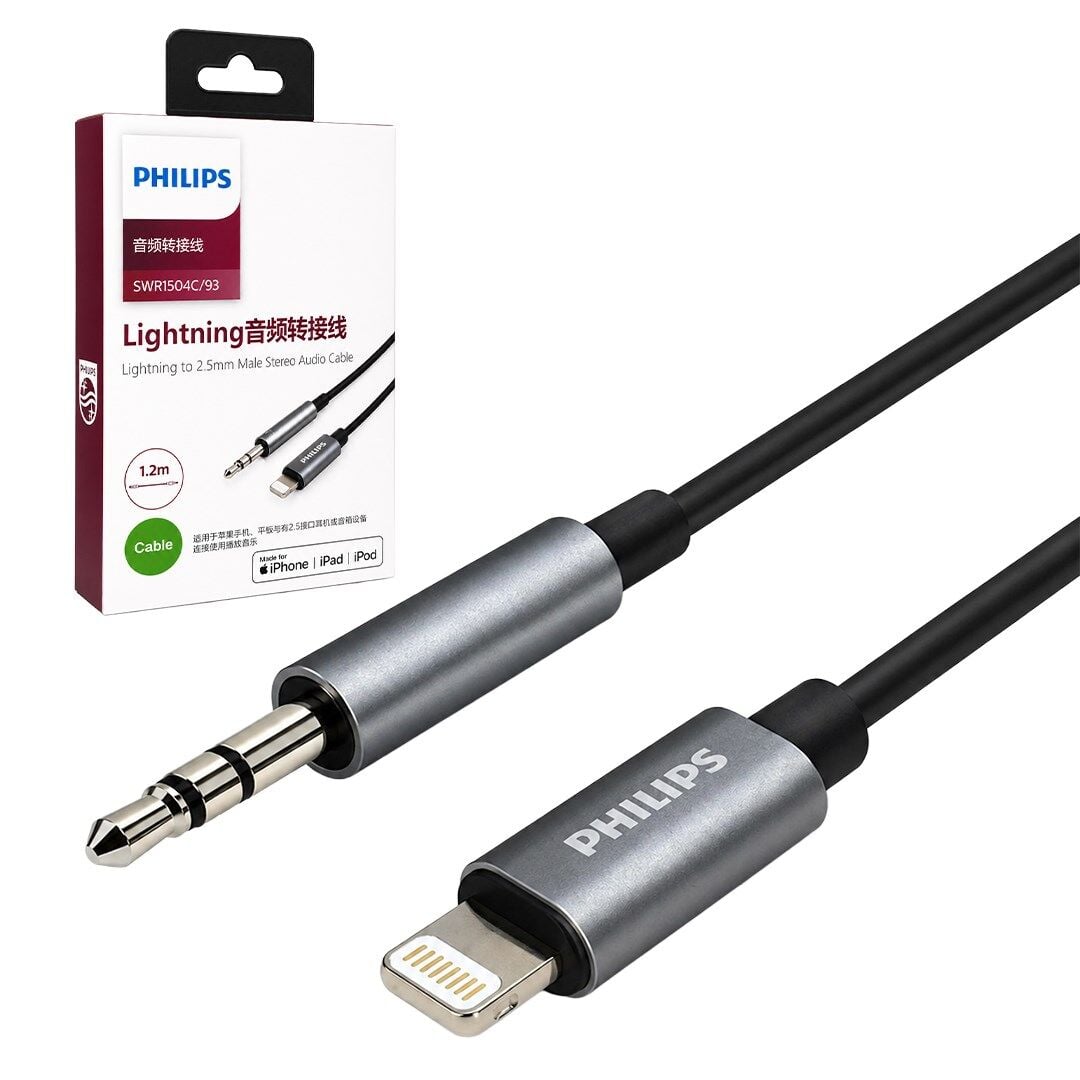Philips SWR1504C/93 1.2 Metre Lightning 2.5Mm İnce Stereo Ses Kablosu