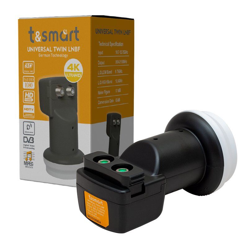 T&Smart 0.1dB Ultra HD 4K Universal Çiftli Lnb