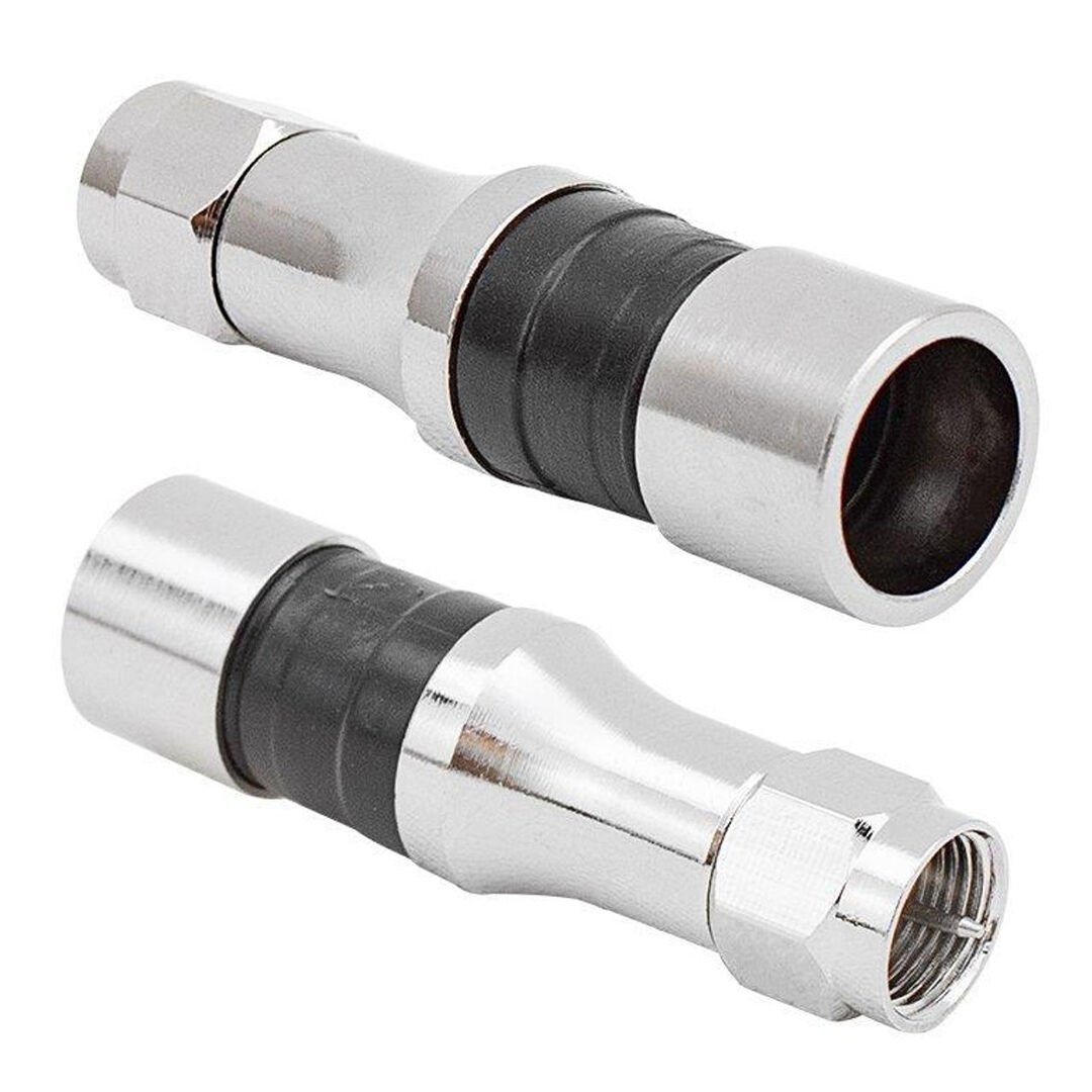 Erkek Sıkmalı RG11 Boğazlı İğneli F Konnektör Compressıon