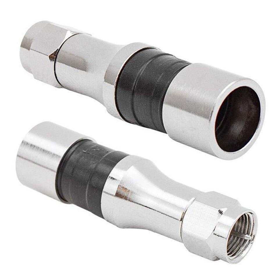 Erkek Sıkmalı RG11 Boğazlı İğneli F Konnektör Compressıon