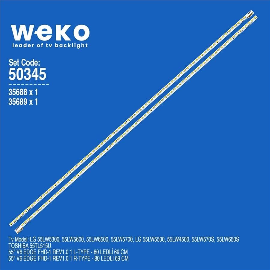 Wkset-5345 35688X1 35689X1 55 V6 Edge Fhd-1 Rev1.0 2 Adet Led Bar (80Led)