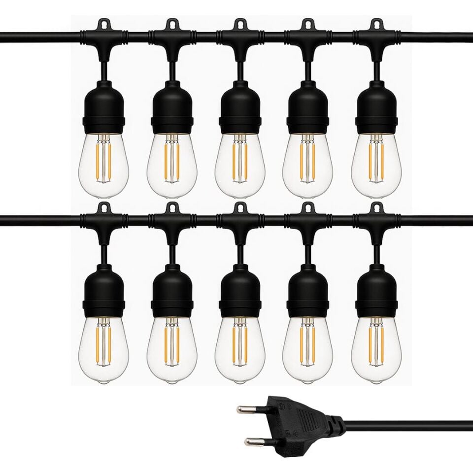 Ledx KB00002 10'Lu E27 Duy Sıralı 10 Metre Lamba Kablosu