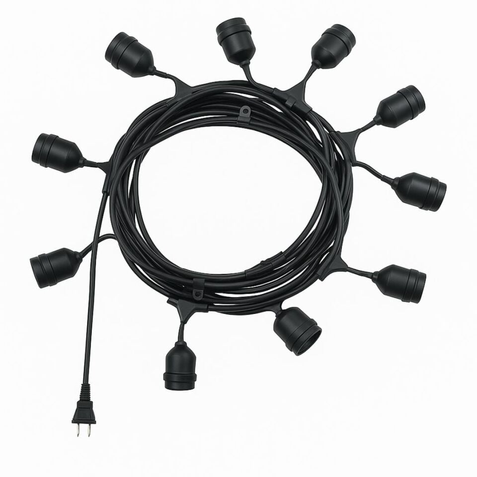 Ledx KB00002 10'Lu E27 Duy Sıralı 10 Metre Lamba Kablosu