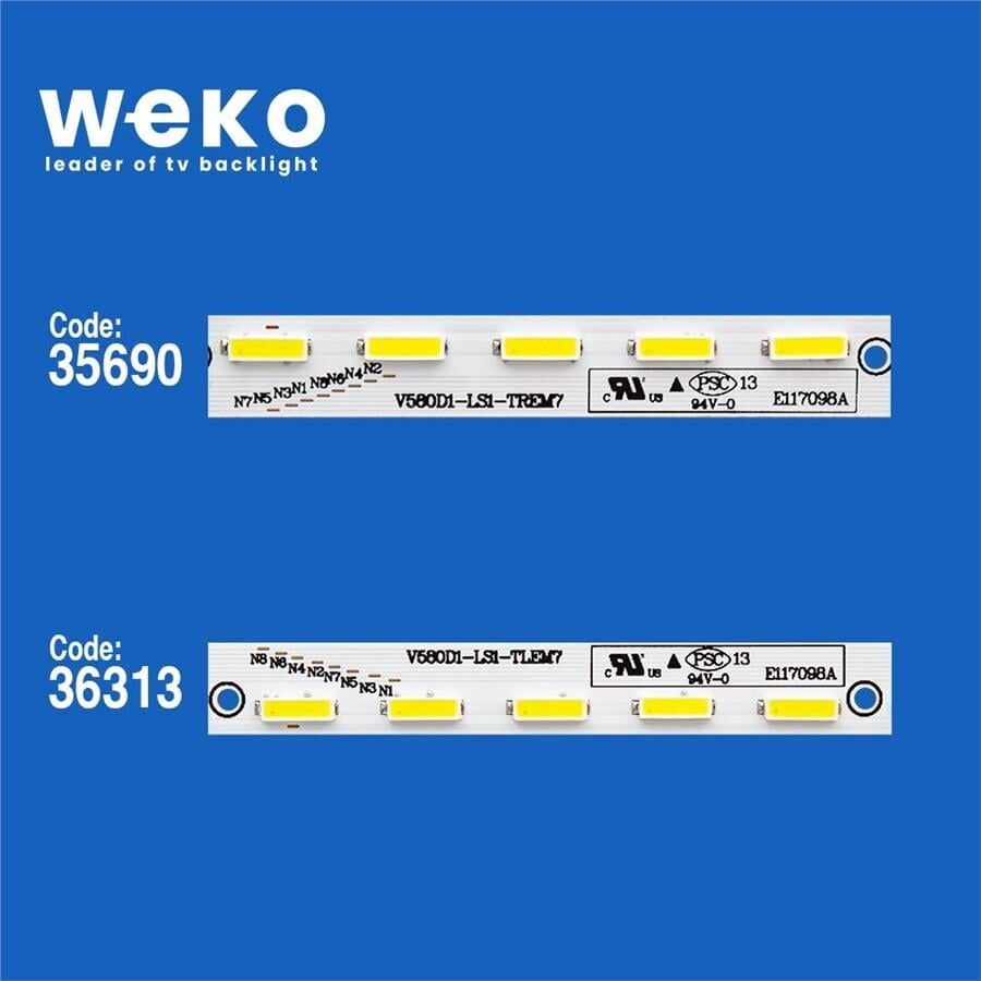 Wkset-5346 35690X1 36313X1 V580D1-Ls1-Trem7/V580D1-Ls1-Tlem7 2 Adet Led Bar (64Led)