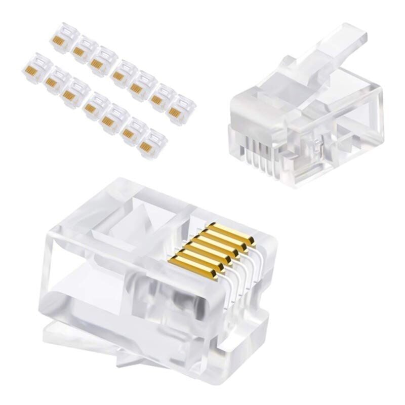 Powermaster Telefon Soketi 6P/6C (100'lü Paket)