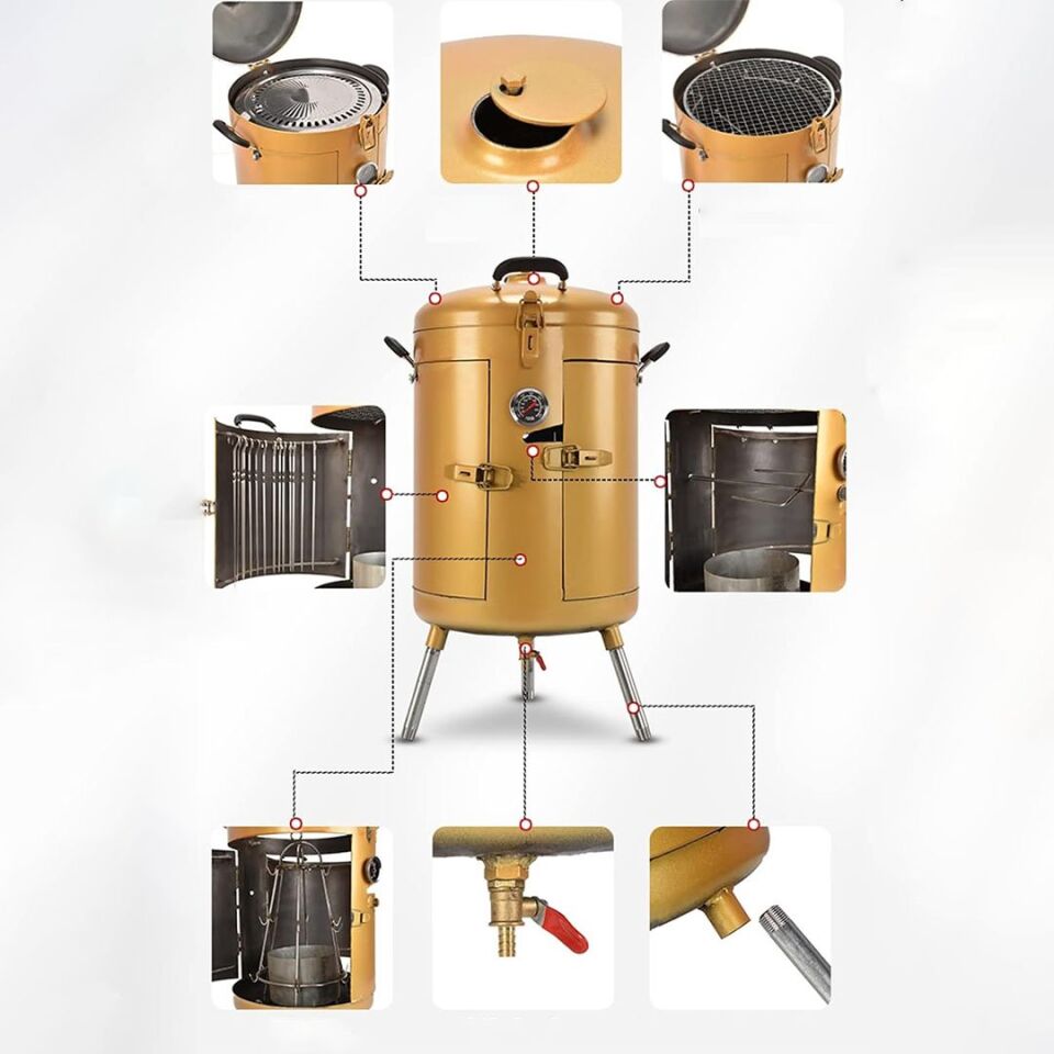 Sunup SN-26267 Barbekü Mangal Izgarası Gold Renk