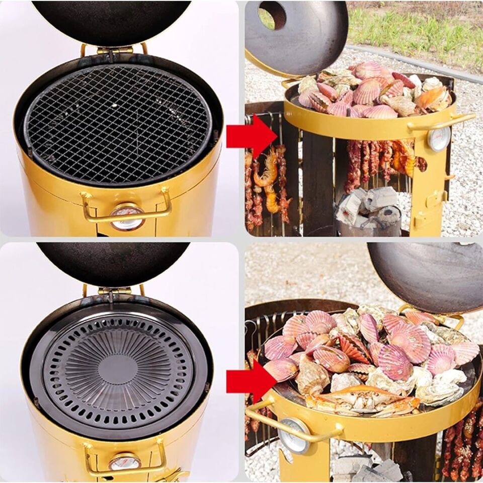 Sunup SN-26267 Barbekü Mangal Izgarası Gold Renk
