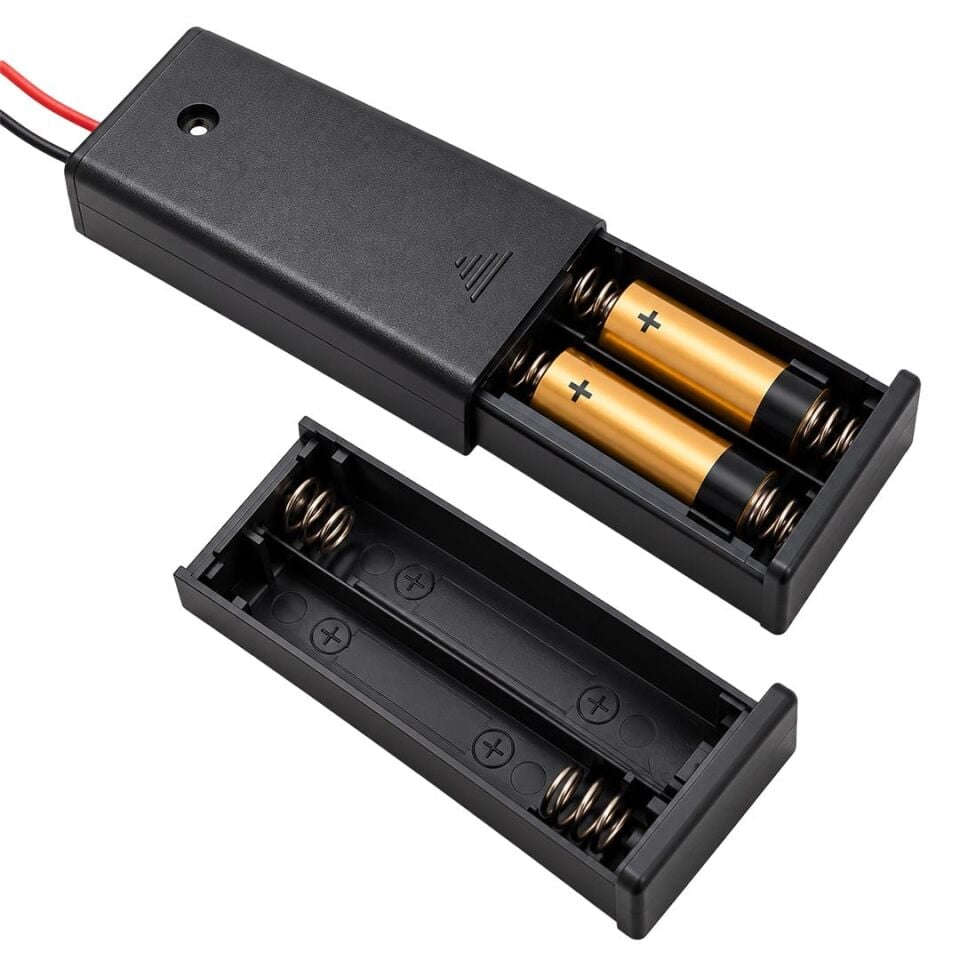 Powermaster PM-38178  2'Li AA On-Off Anahtar Swıtchli Pil Yuvası
