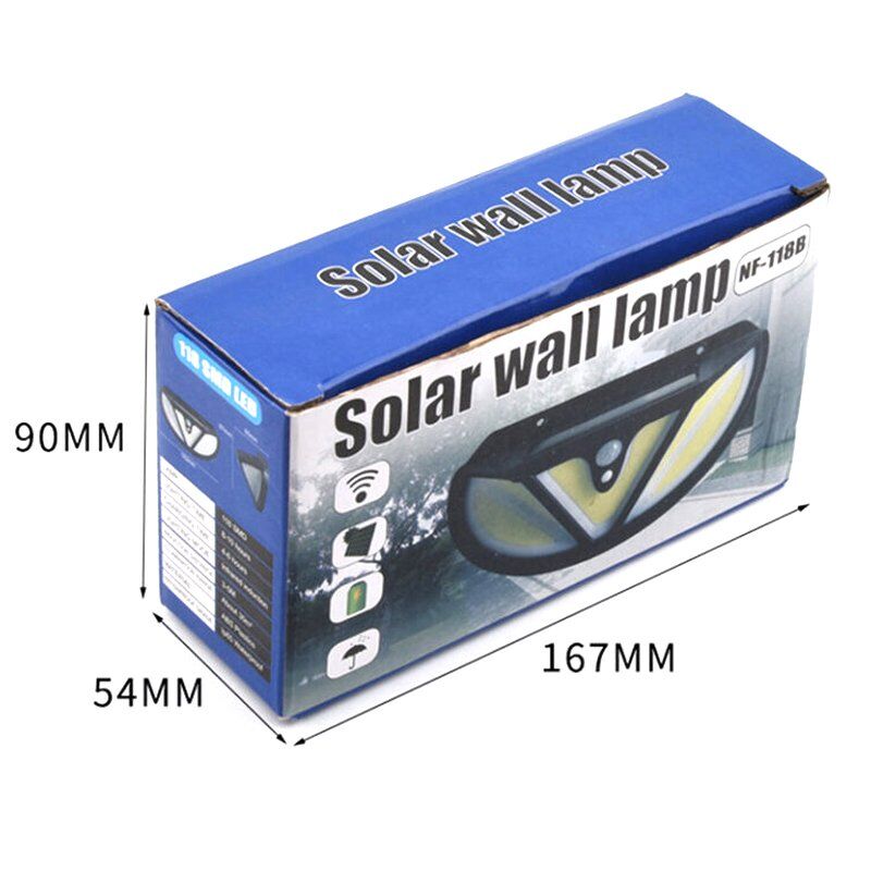 Powermaster MX-118B Cob Ledli Sensörlü Solar Duvar Lambası