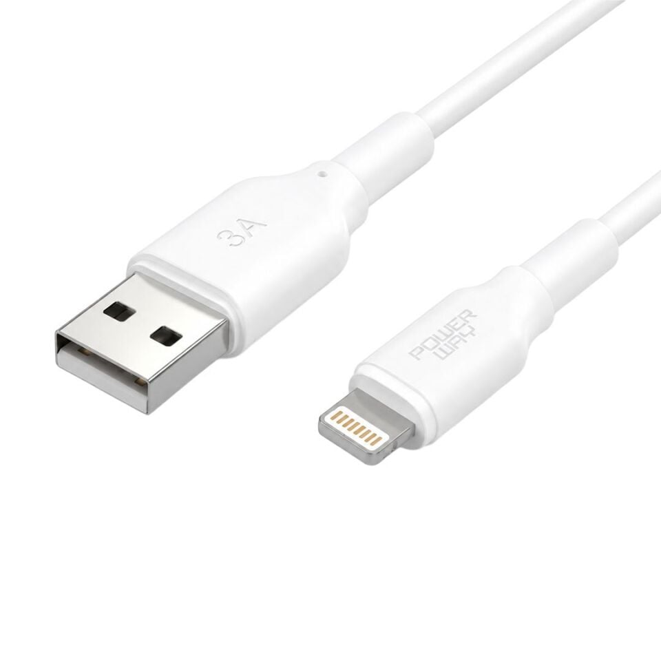 Powerway IP27 1 Metre 3A Lightning Hızlı Şarj Ve Yüksek Hızlı Data Kablosu