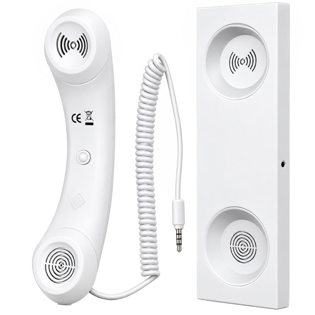 Powermaster PM-39122 Retro-Nostaljik 3.5Mm Girişli Beyaz Telefon Ahizesi