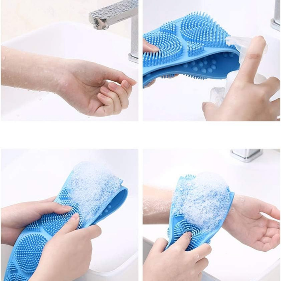 Sunup Çift Taraflı Vücut Ve Sırt Yıkama Silikon Banyo Lifi