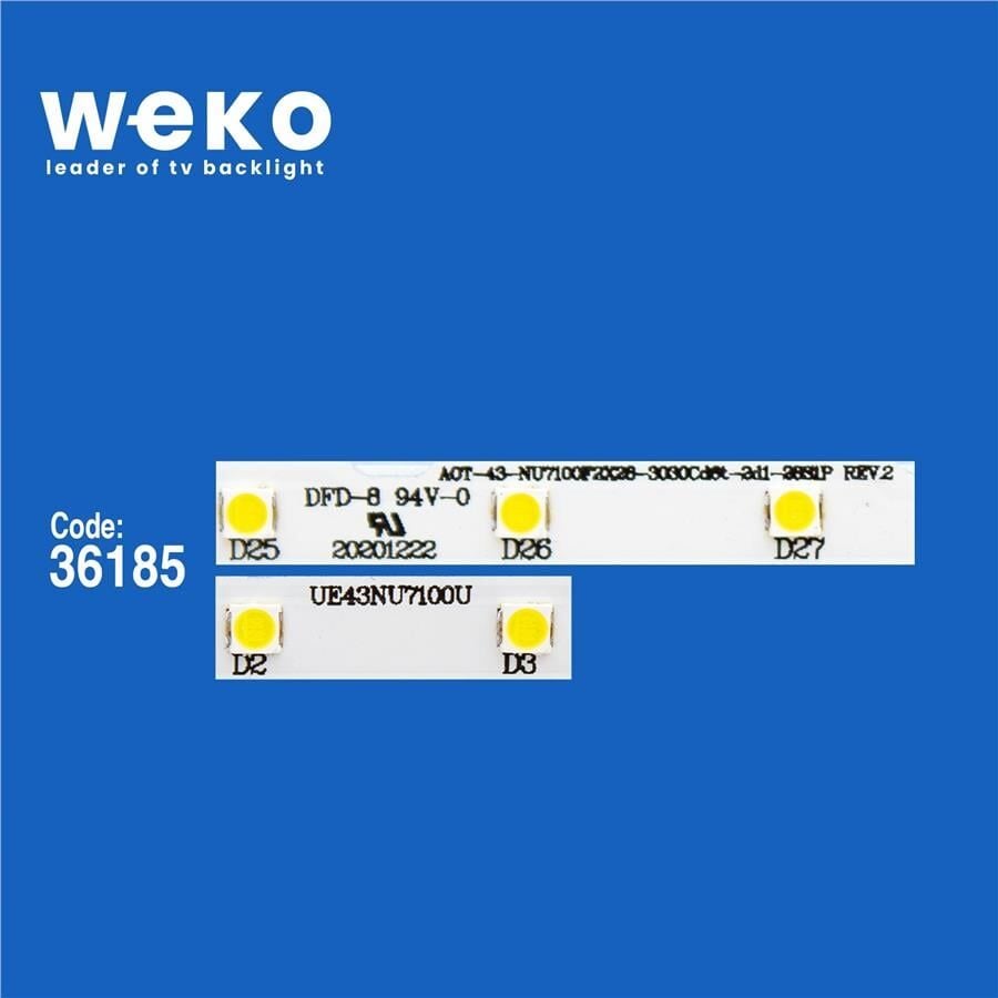 Wkset-5572 36185X2 Aot_43_Nu7100f_2X28_3030C 2 Adet Led Bar (28Led)