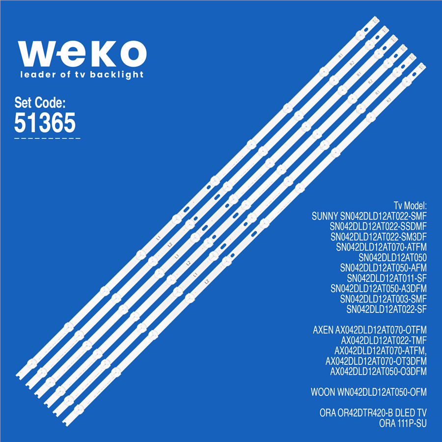 Weko Ora OR42DTR420-B 42'' 6 Adet Tv Led Bar