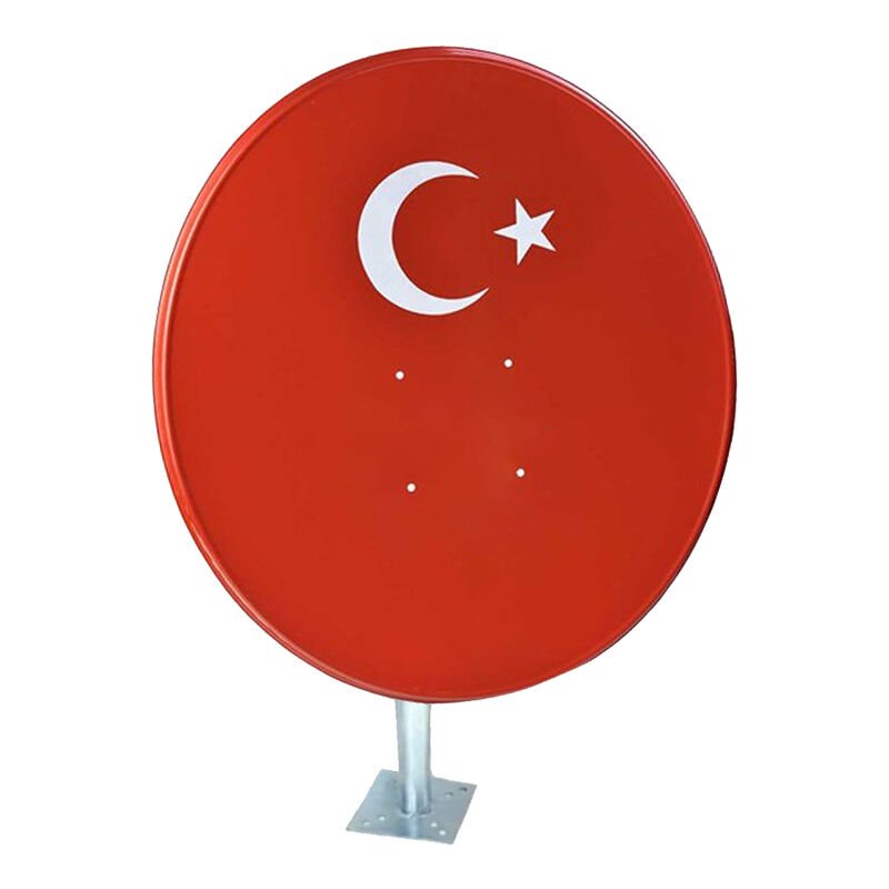 Bayrak Baskılı 80 Cm Küçük Çanak Anten 10'lu Paket