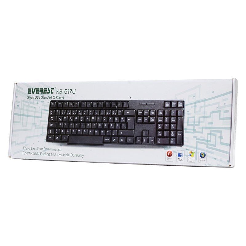 Everest KB-517U Siyah Standart USB Q Klavye