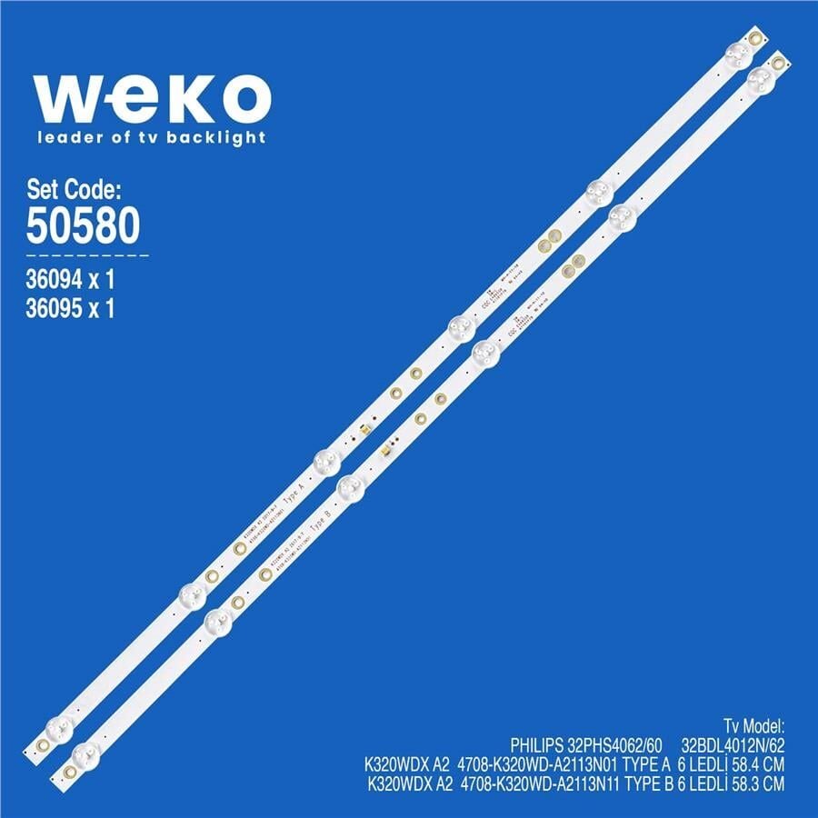 Wkset-5580 36094X1 36095X1 K320wdx A2  4708-K320wd-A2113N11 2 Adet Led Bar
