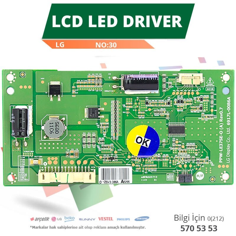 LG 6917L-0086A - PPW-LE37SE-O A REV0.7 - LC370EUN SE M2 - Lcd Led Driver
