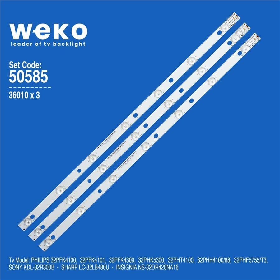 Wkset-5585 36010X3 Gj-2K15 D2P5-315 D307-V1.1/17.8Mm 3 Adet Led Bar  6V