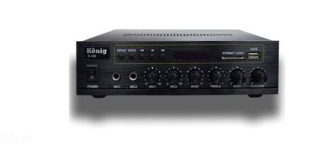 König K-150 2X80 Watt USB/BT 2 Mik. Girişli Trafosuz Anfi