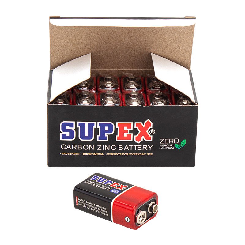 Supex 6F22 9 Volt Pil (12'li Paket)