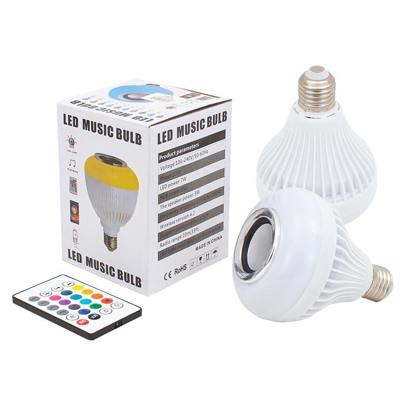 Powermaster Bluetooth Müzik Çalar + Kumandalı Rgb Led Ampul