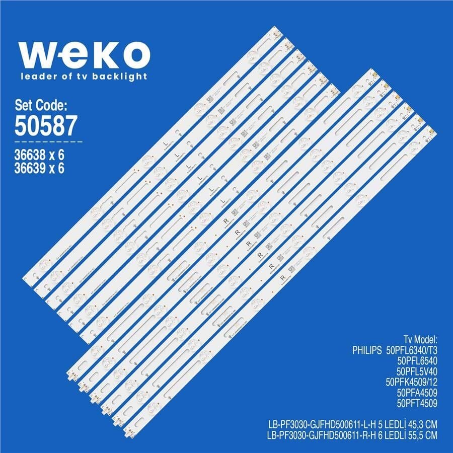 Wkset-5587 36638X6 36639X6 Lb-Pf3030-Gjfhd500611 12 Adet Led