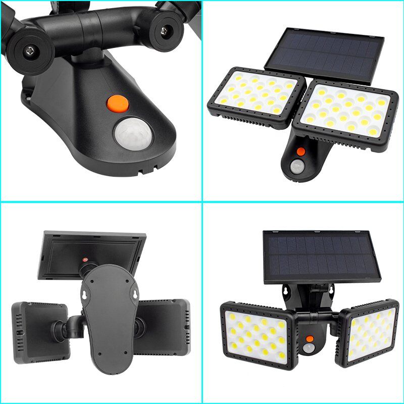 Powermaster W770B Sensörlü 36 Cob Ledli Solar Aydınlatmalı Duvar Lambası