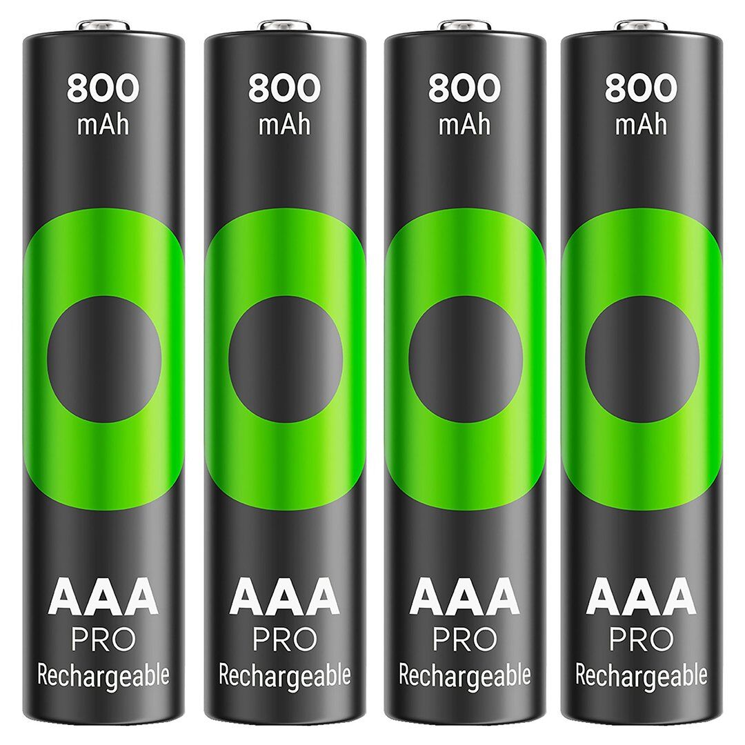 GP ReCyko Pro 800 mAh AAA İnce Kalem Şarjlı Pil (4'lü Paket)