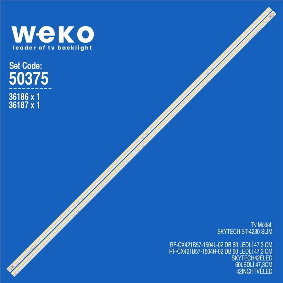 Wkset-5375 36186X1 36187X1 Rf-Cx421b57-1504 2 Adet Led Bar (60Led)