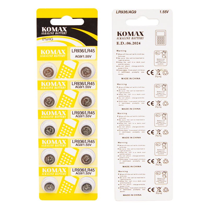 Komax AG-9 Alkalin LR936/394A Düğme Pil (10'lu Paket)