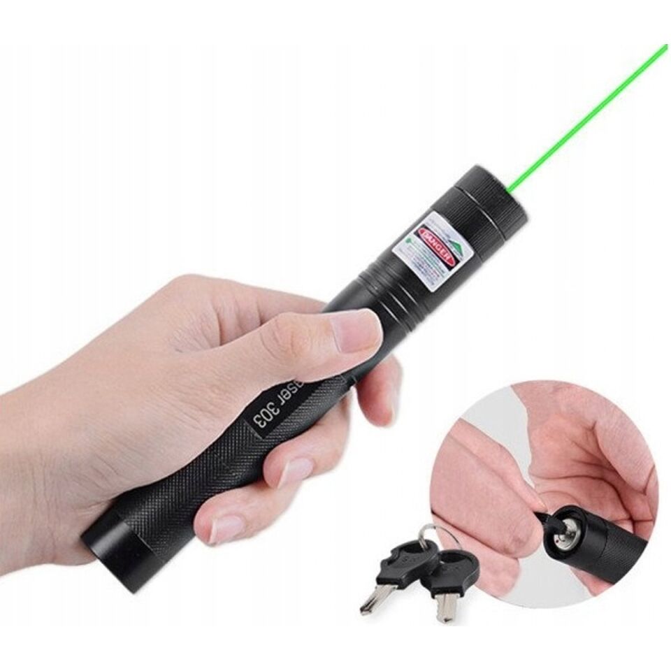 PowerMaster OM-1201 Şarjlı Anahtar Emniyetli Yeşil Lazer