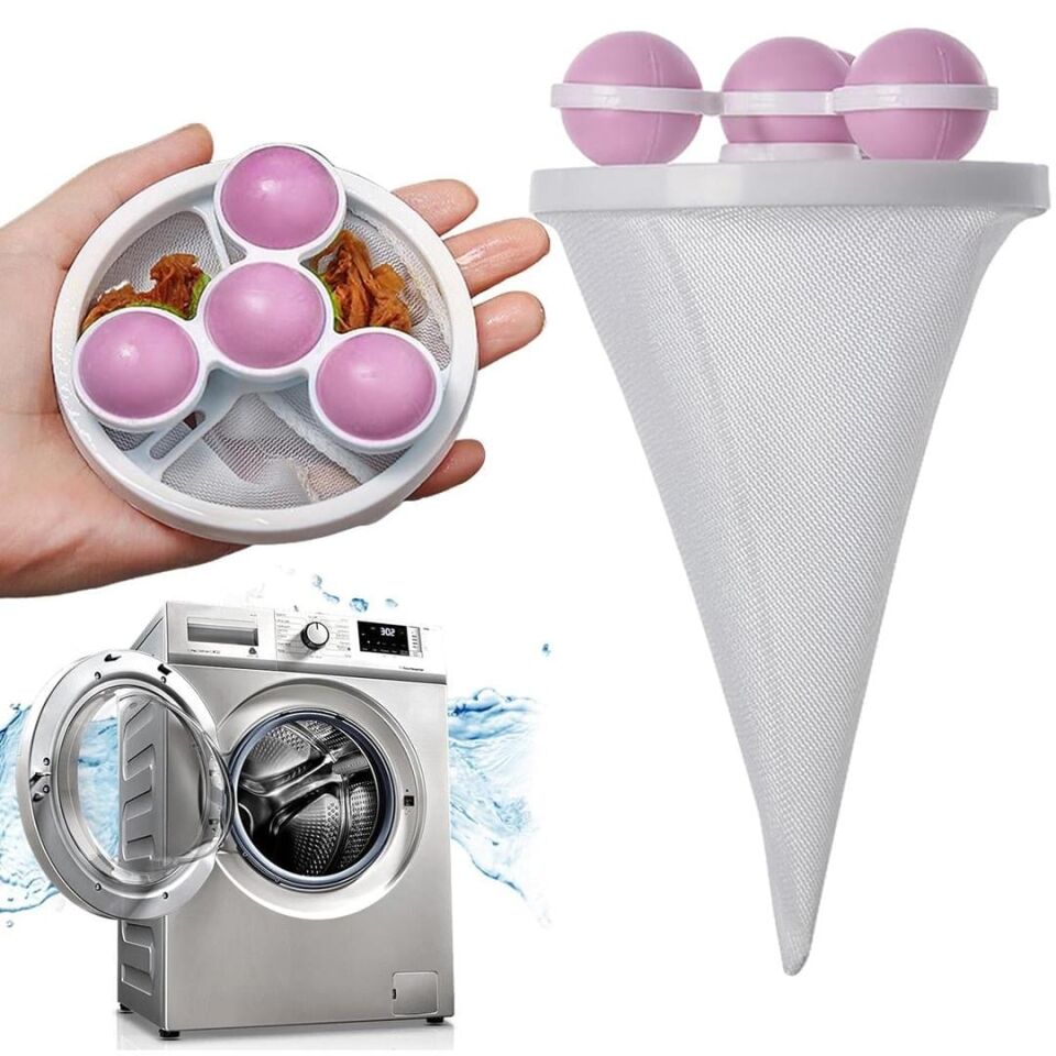 Sunup SN-26622 Çok Fonksiyonlu Yıkanabilir Pembe Çamaşır Tüy Toplayıcı