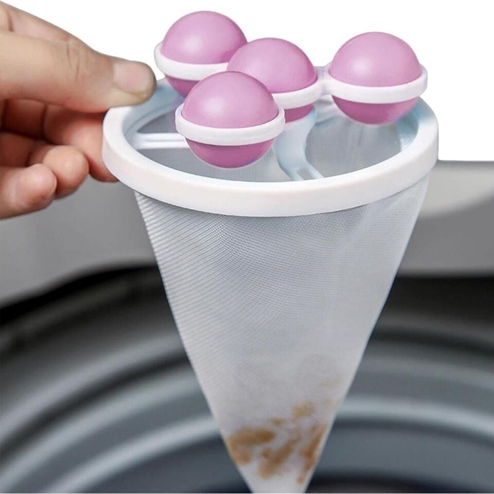 Sunup SN-26622 Çok Fonksiyonlu Yıkanabilir Pembe Çamaşır Tüy Toplayıcı