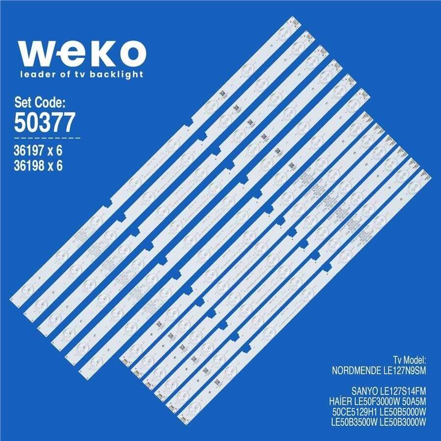 Wkset-5377 36197X6 36198X6 Hk50d15 12 Adet Led Bar