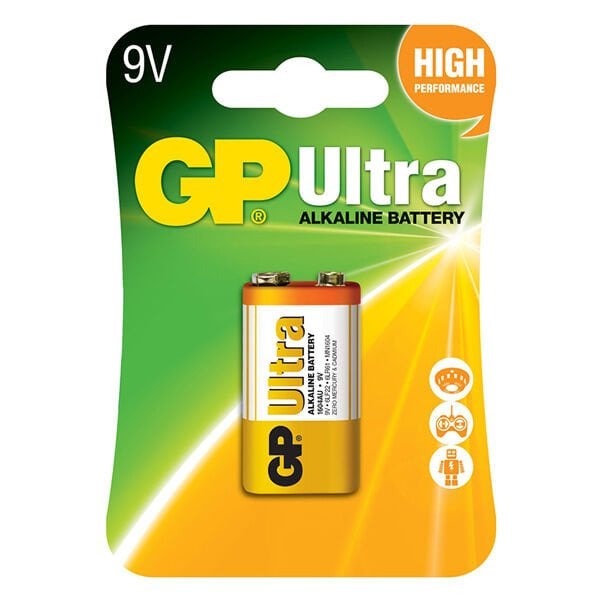 GP 1604AU-5TR1 Ultra Alkalin 9 Volt Pil (Tekli Paket)