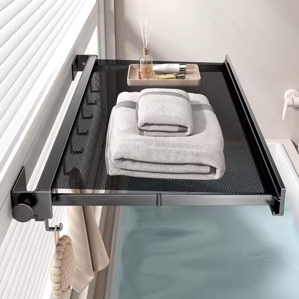 Sunup SN-26732 Duvara Monte Vantuzlu Katlanır Masa Çamaşır Rafı
