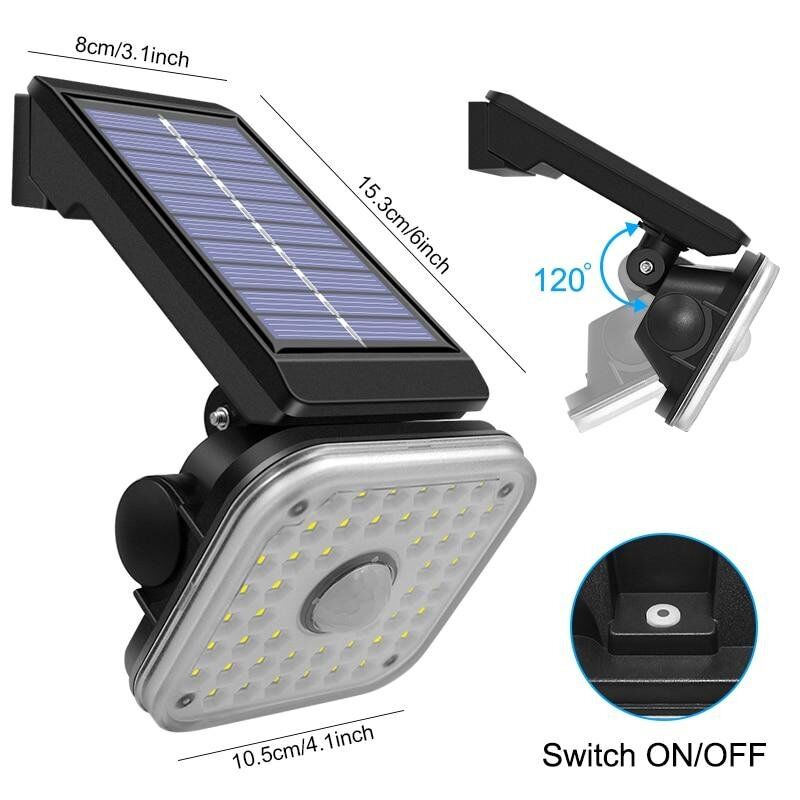 Powermaster LF-1750B 48 Ledli 3 Modlu Sensörlü Solar Lamba