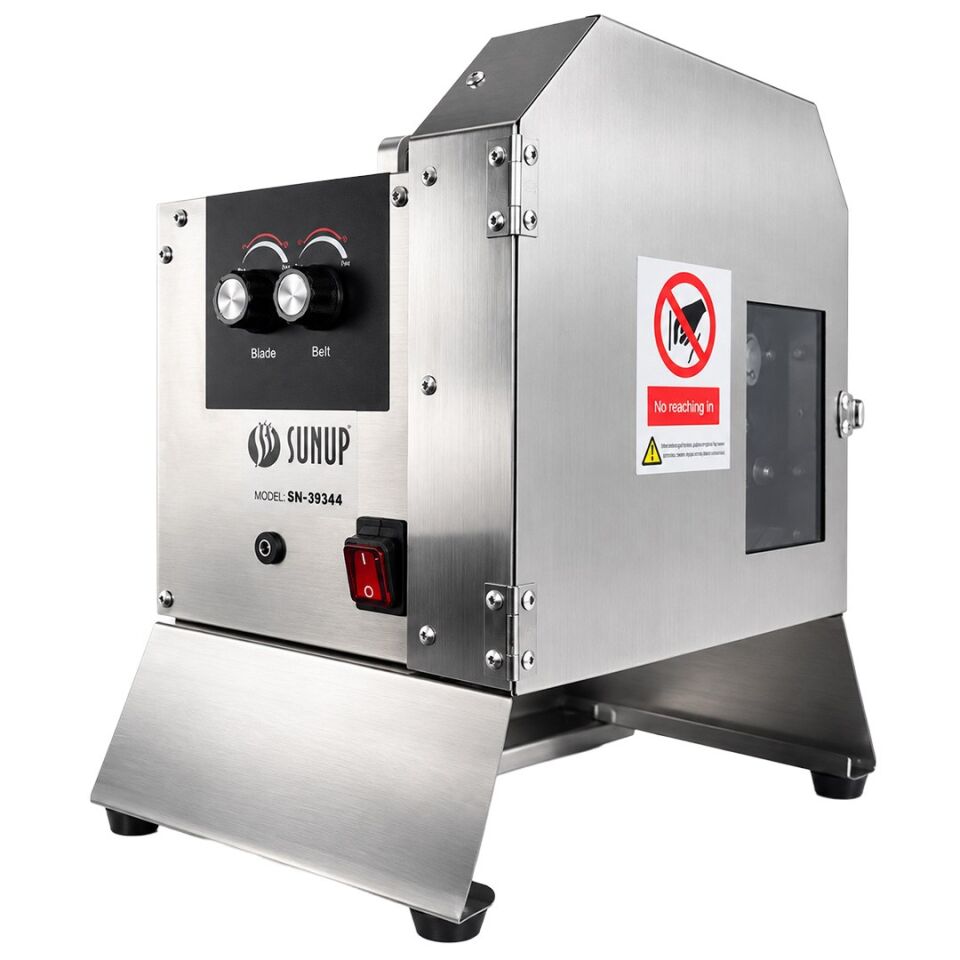 Sunup SN-39344 300W Ayarlanabilir Kesim Kalınlıklı Otomatik Bantlı Sebze Doğrama Makinesi
