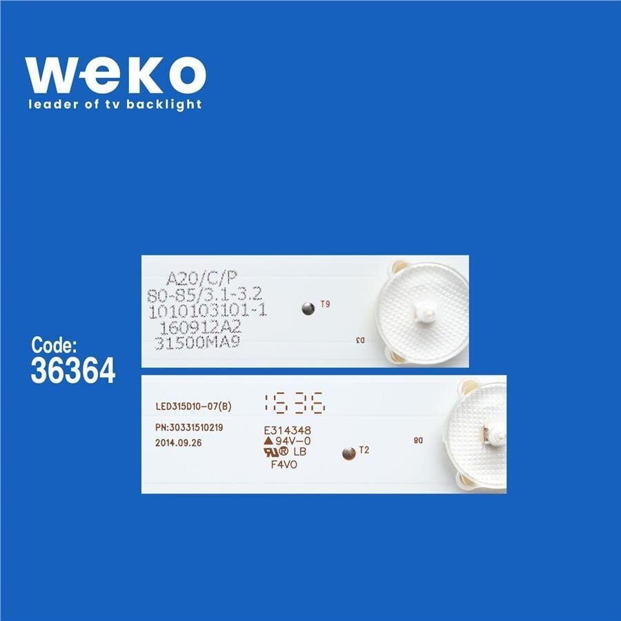 Wkset-5593 36364X3 Led315d10-07 (B)  Pn:30331510219 3 Adet Led Bar