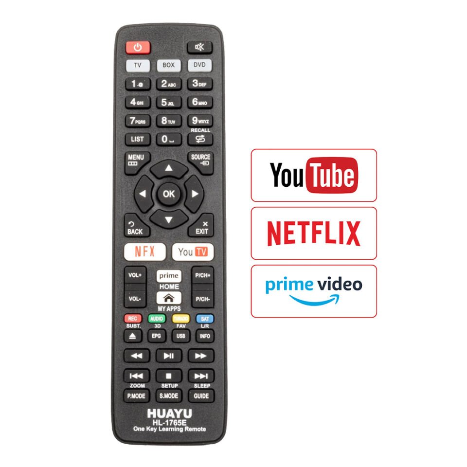 Huayu HL-1765E TV-Uydu-DVD Öğrenebilen Akıllı Kumanda