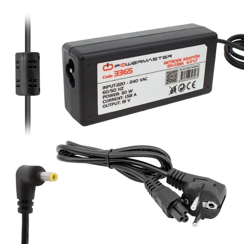 Powermaster PM-3365 19V 1.58A 30W Notebook Şarj Adaptörü