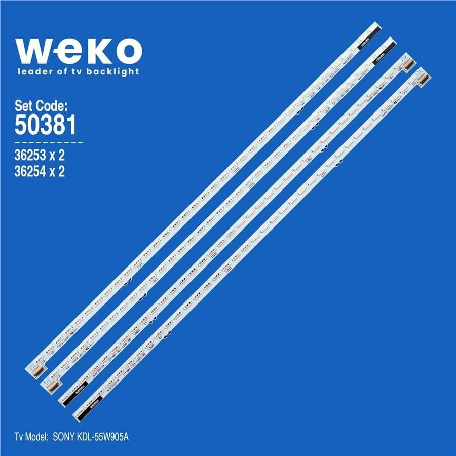 Wkset-5381 36253X2 36254X2 Nlac20217 4 Adet Led Bar (Mavi Işık) (36Led)