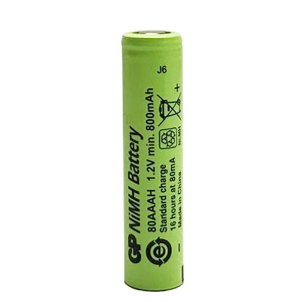 GP 1.2 Volt 800 mAh Düz Kafa Şarjlı AAA İnce Kalem Pil