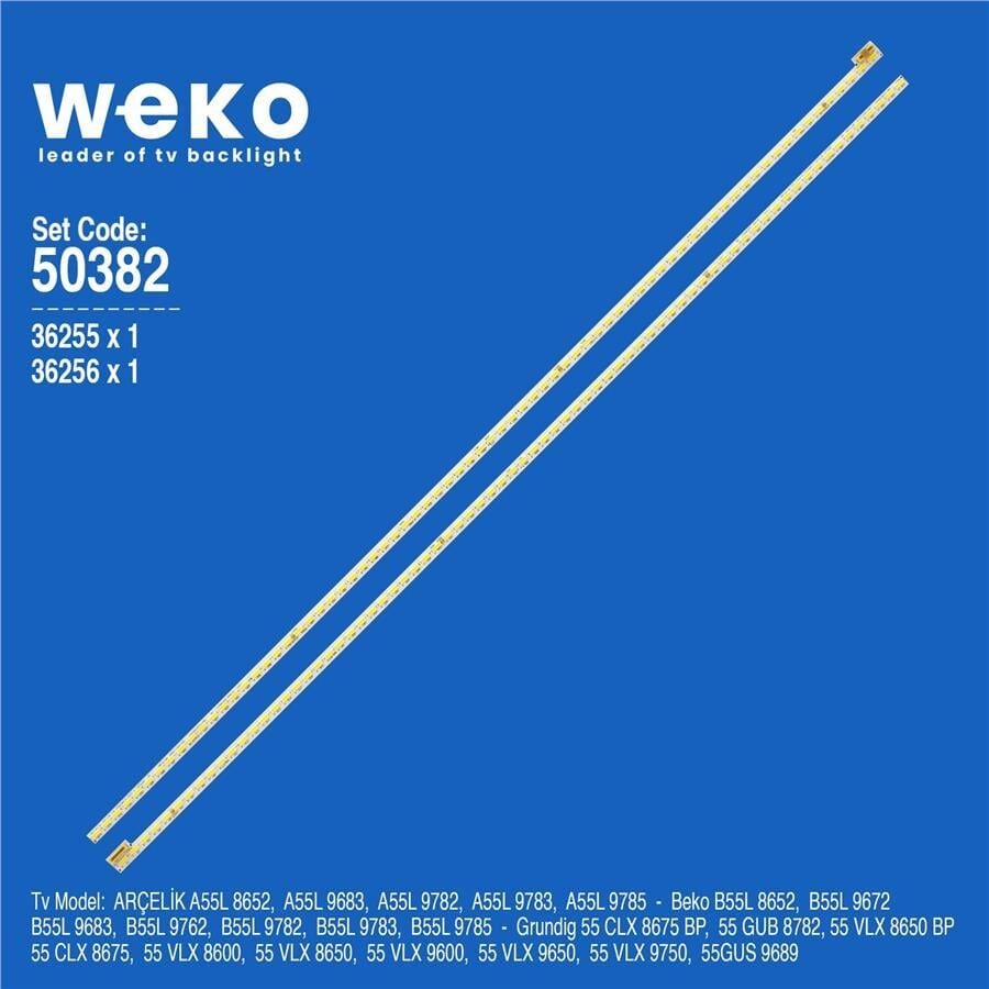Wkset-5382 36255X1 36256X1 Arcelik_55_74+74_7020Pct D7T 2 Adet Led Bar (74Led)