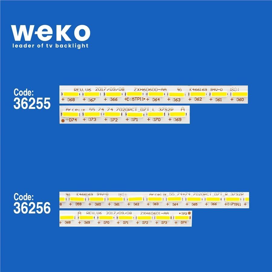 Wkset-5382 36255X1 36256X1 Arcelik_55_74+74_7020Pct D7T 2 Adet Led Bar (74Led)